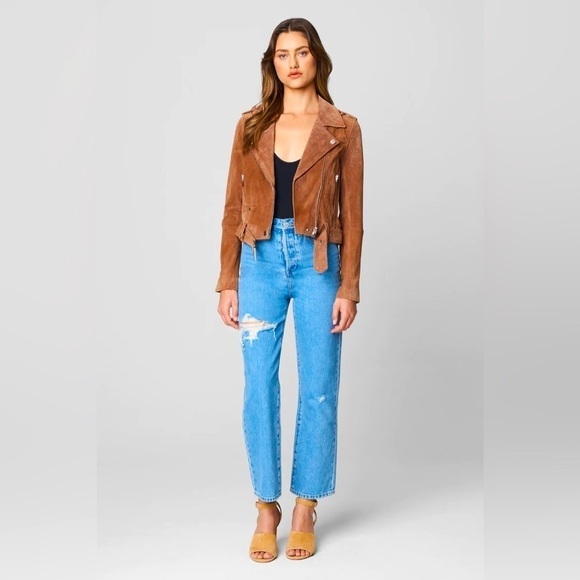 Blank NYC Brown Leather Jacket - Picture 1 of 8